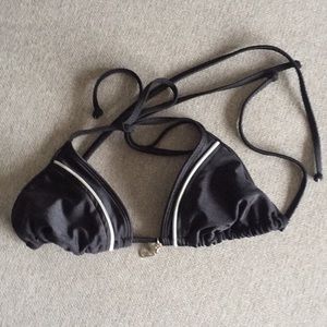 Split like Roxy swim bikini top zipper triangle surfing beach swimsuit